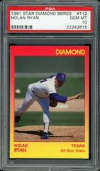 Nolan Ryan #112 Baseball Cards 1991 Star Diamond Series Prices