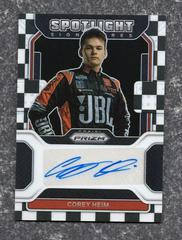 Corey Heim [Checkered Flag] #SS-CH Racing Cards 2022 Panini Prizm Nascar Spotlight Signatures Prices