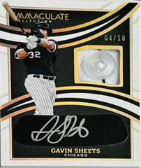 Gavin Sheets [Patch Autograph Button] Baseball Cards 2022 Panini Immaculate Prices