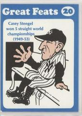 Casey Stengel [Blue Border] Baseball Cards 1972 Laughlin Great Feats Prices