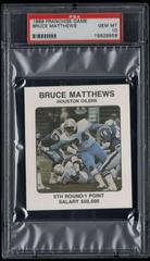Bruce Matthews Football Cards 1989 Franchise Game Prices