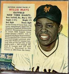 Willie Mays [Hand Cut Without Tab] #7 Baseball Cards 1955 Red Man Tobacco Prices
