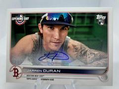 Jarren Duran [Autograph] #148 Baseball Cards 2022 Topps Opening Day Prices