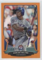 Adrian Beltre [Orange Refractor] #157 Baseball Cards 2013 Bowman Chrome Prices