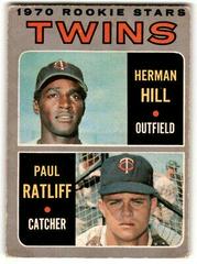 Twins Rookies [H. Hill/P. Ratliff] #267 Baseball Cards 1970 O Pee Chee Prices