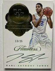 Karl-Anthony Towns [Serial Numbered] Basketball Cards 2018 Panini Flawless Collegiate Team Logo Signatures Prices