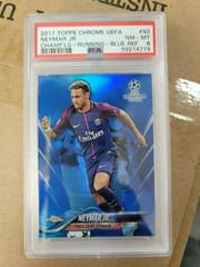 Neymar Jr [Autograph Blue Refractor] #50 Soccer Cards 2017 Topps Chrome UEFA Champions League Prices
