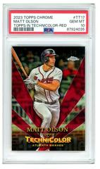 Matt Olson [Red] #TT-17 Baseball Cards 2023 Topps Chrome in Technicolor Prices