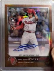 Bryson Stott [Orange] #BBA-BS Baseball Cards 2022 Topps Chrome Ben Baller Autographs Prices