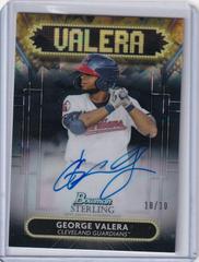 George Valera [Black Atomic] #SSA-GV Baseball Cards 2022 Bowman Sterling Signage Autographs Prices