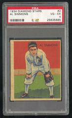 Al Simmons #2 Baseball Cards 1934 Diamond Stars Prices