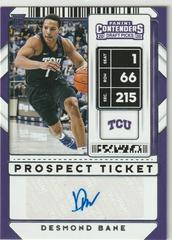 Desmond Bane [Ticket Stub Autograph] Basketball Cards 2020 Panini Contenders Draft Picks Prices