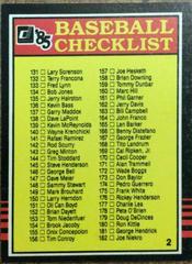 Checklist 131-234 Baseball Cards 1985 Donruss Prices