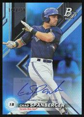 Chad Spanberger [Autograph Blue] #TOP-39 Baseball Cards 2019 Bowman Platinum Top Prospects Prices