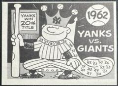 Yanks VS Giants [1962] #59 Baseball Cards 1967 Laughlin World Series Prices