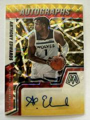 Anthony Edwards [Choice Red Yellow] #AM-ANT Basketball Cards 2021 Panini Mosaic Autographs Prices