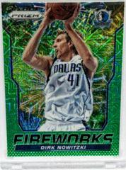 Dirk Nowitzki [Green Mojo Prizm] #5 Basketball Cards 2014 Panini Prizm Fireworks Prices