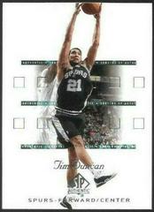 Tim Duncan Basketball Cards 2001 SP Authentic Prices