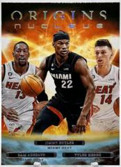 Tyler Herro, Jimmy Butler, Bam Adebayo [Turquoise] #10 Basketball Cards 2022 Panini Origins Nucleus Prices