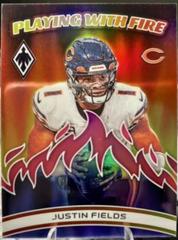 Justin Fields [Pink] #PWF-10 Football Cards 2023 Panini Phoenix Playing with Fire Prices
