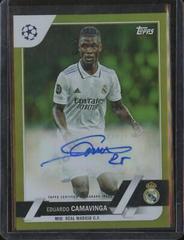 Eduardo Camavinga [Gold] Soccer Cards 2022 Topps UEFA Club Competitions Autographs Prices