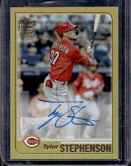 Tyler Stephenson [Gold] #01FF-TS Baseball Cards 2023 Topps Archives 2001 Fan Favorites Autographs Prices