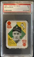 Sid Hudson Baseball Cards 1951 Topps Red Back Prices