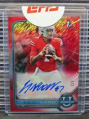 CJ Stroud [Red Shimmer Refractor] #BCPA-CS Football Cards 2021 Bowman University Chrome Autographs Prices