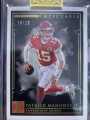 Patrick Mahomes II [Gold] Football Cards 2019 Panini Impeccable Prices