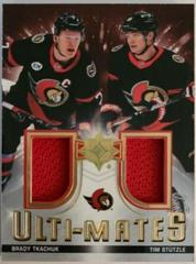 Brady Tkachuk, Tim Stutzle #UTM-BT Hockey Cards 2021 Ultimate Collection Ulti Mates Jersey Prices