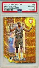 Karl Malone [Gold Refractor] #43 Basketball Cards 2002 Topps Pristine Prices