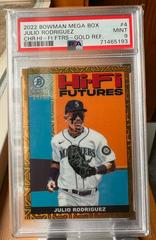 Julio Rodriguez [Gold Refractor Mega Box Mojo] #HIFI-4 Baseball Cards 2022 Bowman Hi Fi Futures Prices
