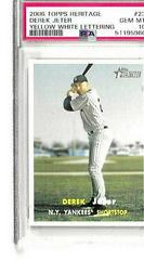 Derek Jeter [Yellow White Lettering] Baseball Cards 2006 Topps Heritage Prices