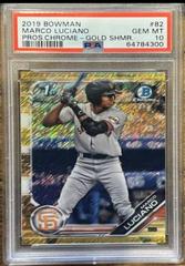 Marco Luciano [Gold Shimmer] #BCP-82 Baseball Cards 2019 Bowman Chrome Prospects Prices