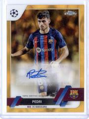 Pedri [Gold Lava] #CA-P Soccer Cards 2022 Topps Chrome UEFA Club Competitions Autographs Prices