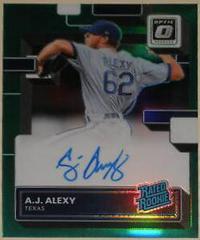 A. J. Alexy [Green] #RRS-AL Baseball Cards 2022 Panini Donruss Optic Rated Rookie Signatures Prices