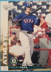 Carlos Pena #48 Baseball Cards 2002 Leaf Prices