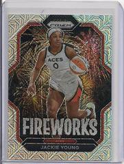 Jackie Young [Mojo] #7 Basketball Cards 2023 Panini Prizm WNBA Fireworks Prices