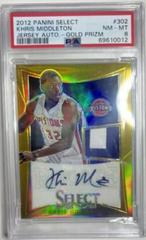 Khris Middleton [Jersey Autograph Gold Prizm] #302 Basketball Cards 2012 Panini Select Prices