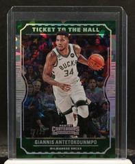 Giannis Antetokounmpo [Cracked Ice] #3 Basketball Cards 2022 Panini Contenders Ticket to the Hall Prices