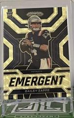Bailey Zappe [Gold Vinyl] #E-4 Football Cards 2022 Panini Prizm Emergent Prices