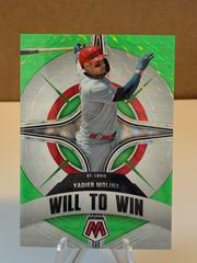 Yadier Molina [Green Fluorescent] Baseball Cards 2022 Panini Mosaic Will to Win Prices