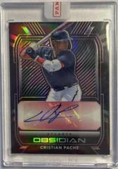 Cristian Pache [Red] Baseball Cards 2021 Panini Chronicles Obsidian Autographs Prices
