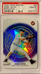 Derek Jeter [Refractor] #20 Baseball Cards 2002 Topps Pristine Prices