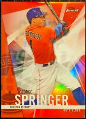 George Springer [Red Refractor] #97 Baseball Cards 2017 Topps Finest Prices
