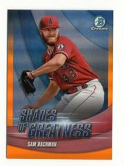 Sam Bachman [Orange] Baseball Cards 2022 Bowman Chrome Shades of Greatness Prices