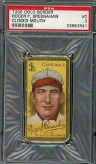 Roger P. Bresnahan [Closed Mouth] Baseball Cards 1911 T205 Gold Border Prices