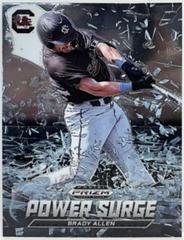 Brady Allen [Silver Prizm] #PS-BA Baseball Cards 2021 Panini Prizm Draft Picks Power Surge Prices