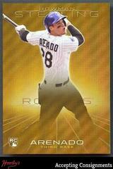 Nolan Arenado [Gold Refractor] #5 Baseball Cards 2013 Bowman Sterling Prices