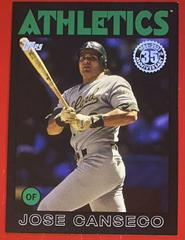 Jose Canseco [Black] #86B-22 Baseball Cards 2021 Topps 1986 35th Anniversary Prices